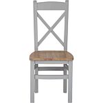 Cross Back Chair Wooden Seat