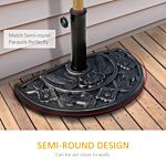 Outsunny Heavy Duty Parasol Umbrella Base, Resin-bronze Colour