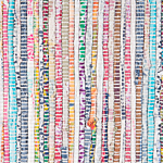 Area Rag Rug Multicolour Stripes Cotton 140 X 200 Cm Rectangular Hand Woven Beliani