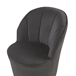 Armchair Black Velvet Gold Metal Base Round Accent Tub Chair Glam Retro Living Room Beliani