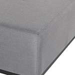 Ottoman Grey Fabric Upholstery Black Aluminium Legs Metal Frame Outdoor And Indoor Water Resistant Beliani