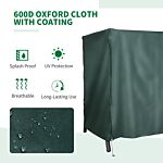 Outsunny 164cm Height Oxford Polyester Waterproof Swing Chair Cover Green