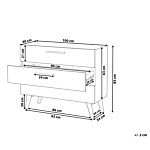 Chest Of Drawers White 3 Drawers Matte Finish Scandinavian Beliani