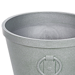 Plant Pot Grey Fibre Clay 41⌀ 37 Cm Outdoor Indoor All Weather Beliani