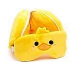 Duck Relaxeazzz Plush Round Travel Pillow & Eye Mask Set