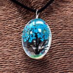 Pressed Flowers - Tree Of Life Set - Teal