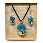 Pressed Flowers - Tree Of Life Set - Teal