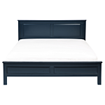 Bed Frame Blue Pine Wood King Size 5ft3 Scandinavian Style Beliani