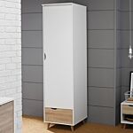 Stockholm 1 Door Wardrobe White And Oak