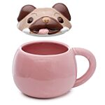 Peeping Lid Ceramic Lidded Animal Mug - Mopps Pug