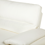 Sofa Cream 3 Seater Faux Leather Living Room Beliani