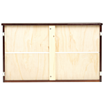 Set Of 2 Bed Storage Drawers Dark Pine Wood Underbed Boxes With Wheels Beliani