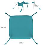 Outsunny Beach Tent Event Shelter With Detachable Sidewall And Carry Bag, For Camping, Trips, Fishing, Picnics, Sky Blue