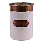 Utensils Holder, Copper & White Metal Design