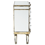 Mirrored Sideboard Gold 6 Drawers Shabby Chic French Design Beliani