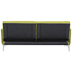 Sofa Bed Green 3 Seater Buttoned Seat Click Clack Beliani