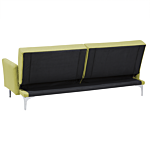 Sofa Bed Green 3 Seater Buttoned Seat Click Clack Beliani