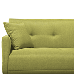 Sofa Bed Green 3 Seater Buttoned Seat Click Clack Beliani