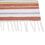 Area Rug Multicolour 80 X 150 Cm Synthetic Material Decorative Tassels Indoor Outdoor Beliani