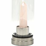 Crystal Infused Glass Water Bottle - Rejuvenating Rose Quartz - Obelisk