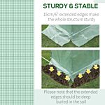 Outsunny 10x7ft Greenhouse Replacement Cover Winter Garden Plant Pe Cover For Tunnel Walk-in Greenhouse With Roll-up Windows Door Outdoor