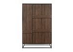 Houston 4 Door Wardrobe Walnut