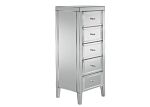 Valencia 5 Drawer Narrow Chest Mirrored