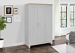 Highgate 3 Door Wardrobe Grey & Oak