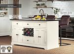 Cream Kitchen Island With Black Granite Worktop