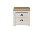 Highgate 2 Drawer Bedside Cream & Oak