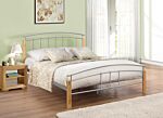 Tetras King Bed Beech & Silver