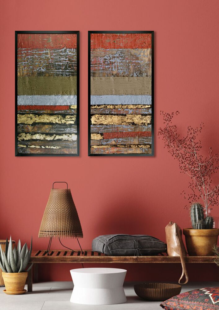 Embellished Wax Textures Ii By Jennifer Goldberger - Framed Art