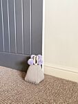 Grey Pompom Doorstop