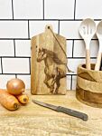 Horse Engraved Wooden Cheese Board