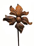 Flower & Ball Pin 4ft Bare Metal/ready To Rust