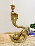 Large Gold Snake Candle Holder