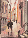 City Stroll Ii By Julia Purinton - Canvas Print