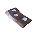 Short Mango Wood 3 Tea Light Holder 25cm