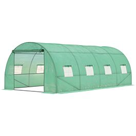 Outsunny 6 X 3 M Large Walk-in Greenhouse Garden Polytunnel Greenhouse ...