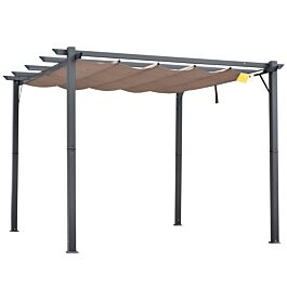 Outsunny 3 X 3 Meter Aluminium Pergola Canopy Gazebo Awning Outdoor ...