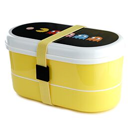 Bento Lunch Box With Fork & Spoon - Pac-man - Mix.co.uk