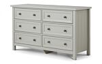 Maine 6 Drawer Wide Chest- Dove Grey
