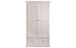 Clermont 2 Door 1 Drawer Wardrobe - Light Grey