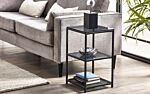 Chicago Tall Narrow Side Table Smoked Glass