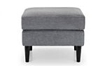 Hayward Ottoman - Dark Grey Chenille Fabric