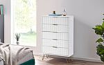 Murano 5 Drawer Chest - Matt White