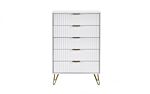 Murano 5 Drawer Chest - Matt White