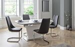 Como High Gloss Extending Table - White