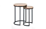 Tribeca Round Nesting Side Tables Sonoma Oak