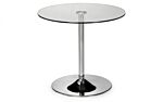 Kudos Chrome & Glass Pedestal Table